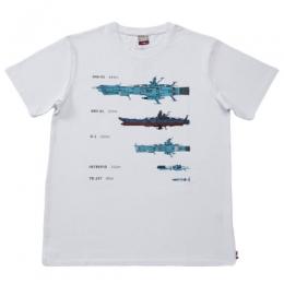 宇宙戦艦ヤマト オリジナルTシャツ(対比図) Mサイズ