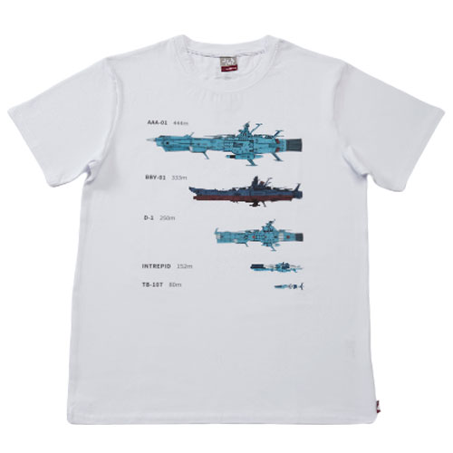 宇宙戦艦ヤマト オリジナルTシャツ(対比図) Mサイズ