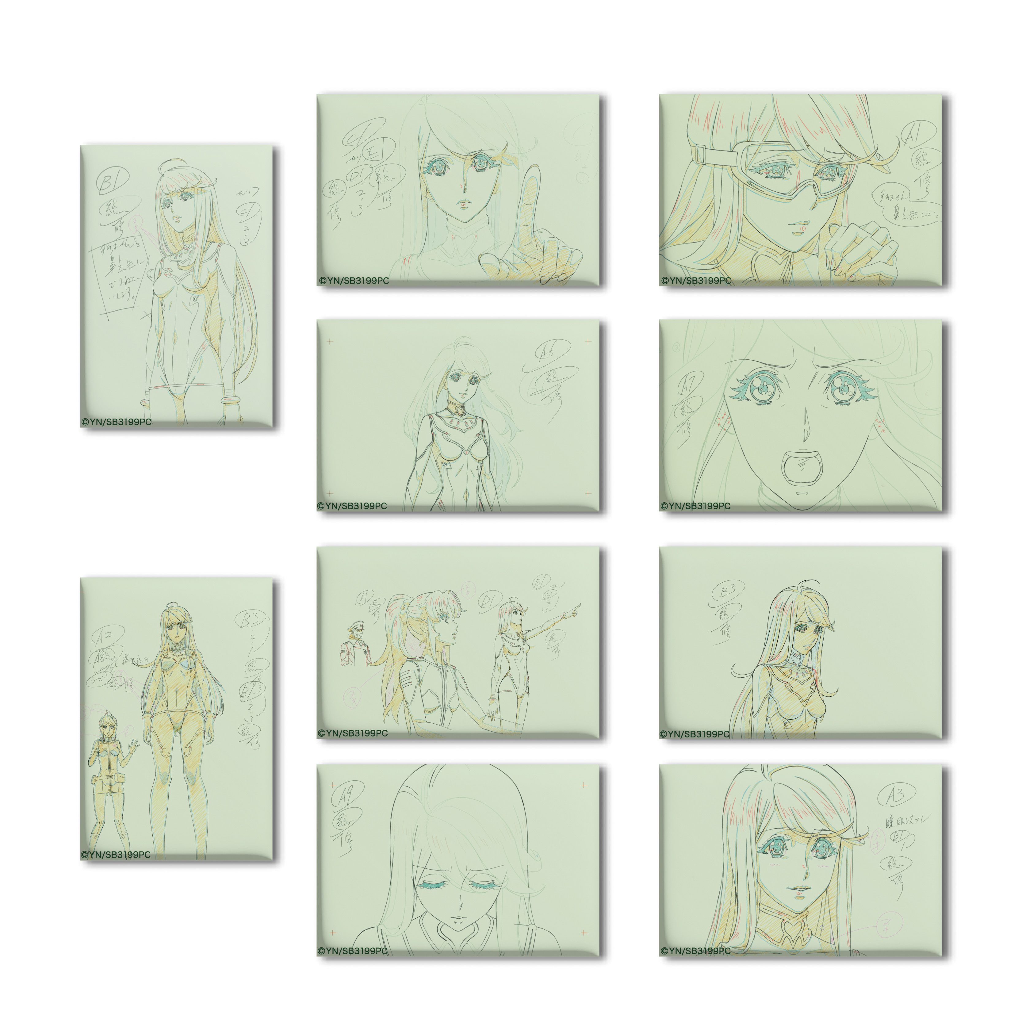 【2026年1月発売】ヤマトよ永遠に REBEL3199_総作画監督修正原画トレーディングスクエア缶バッジ（コンプリートセット）