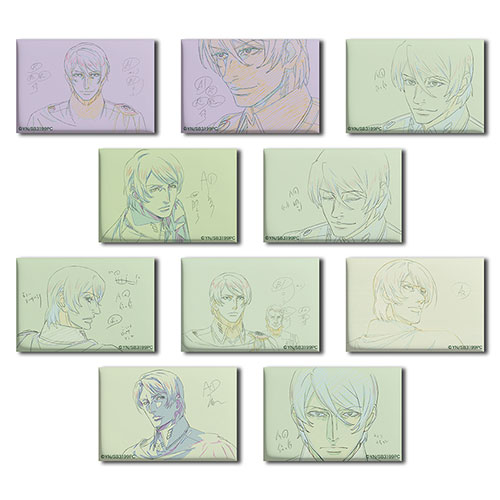 【2026年6月発売】ヤマトよ永遠に REBEL3199　原画・総作画監督修正トレーディングスクエア缶バッジ【アベルト・デスラー】（コンプリートセット）